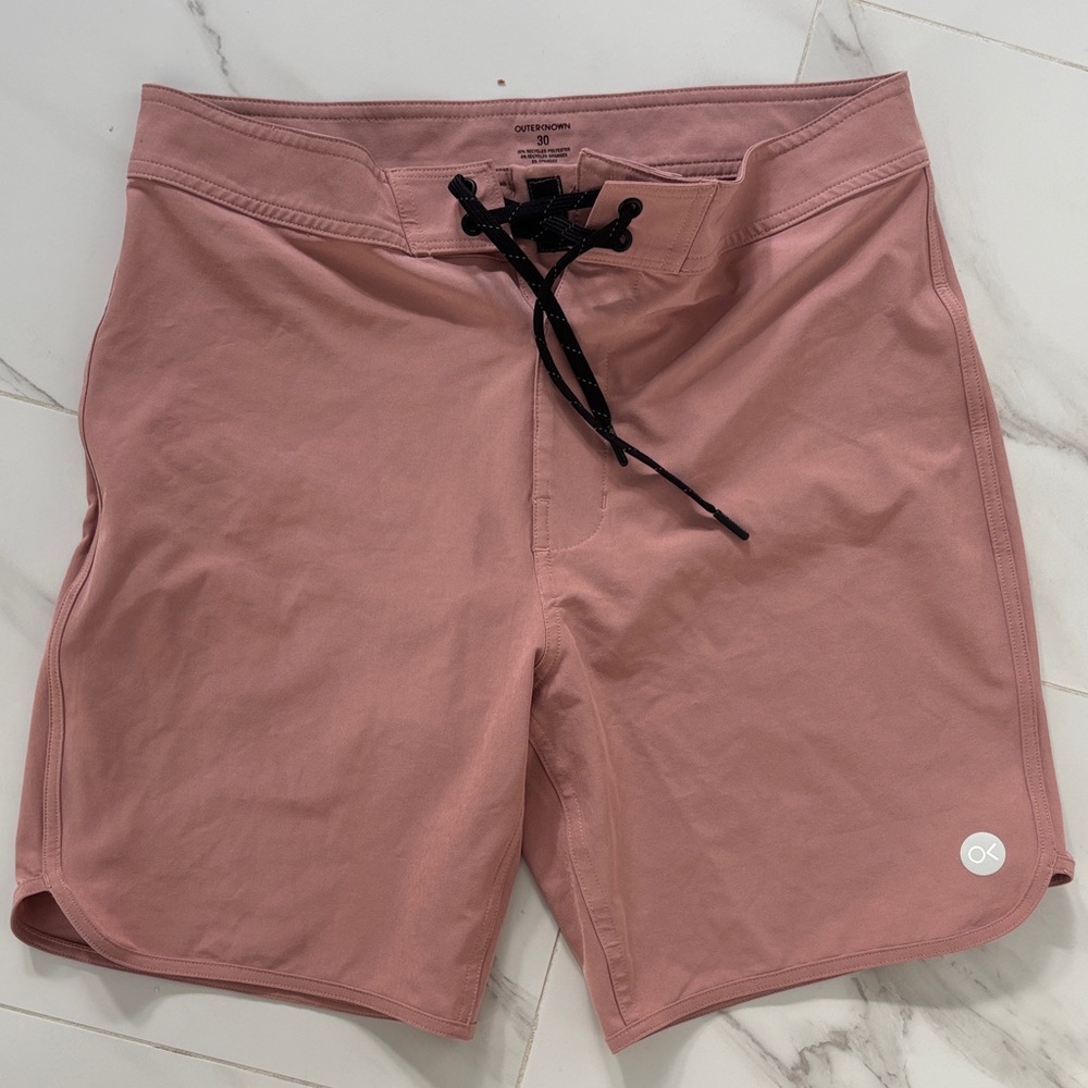Outerknown Men's Dusty Rose Swim Board Shorts